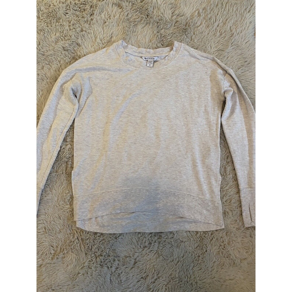 Athleta Women's Coastal Lux Crewneck Heather Brown Size XS Sweatshirt